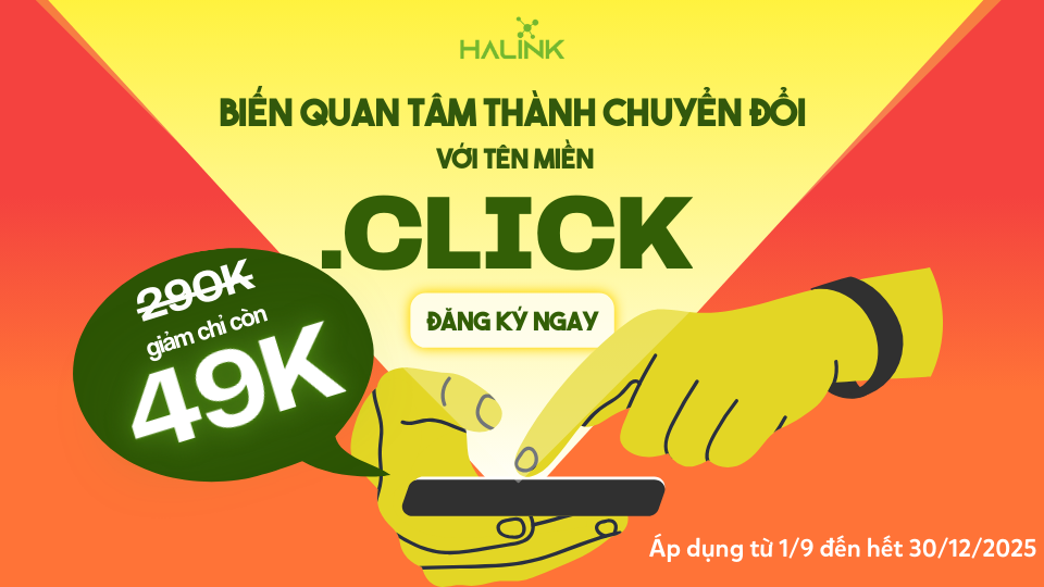 Khuyến mãi tên miền .click